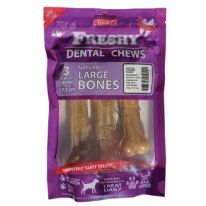 تشویقی دنتال Natural Large Bones فرشی. بسته 3 عددی. 165gr