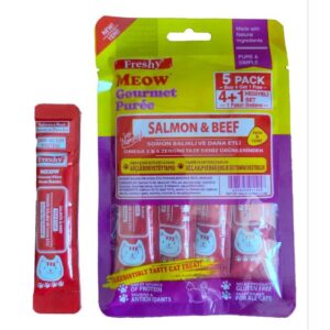 بستنی گربه فرشی با طعم بیف و سالمون (5عددی)