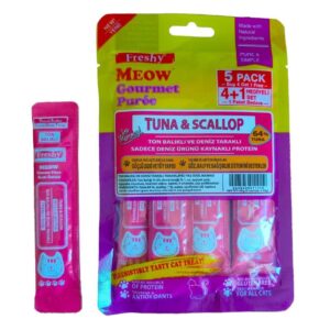 بستنی گربه فرشی با طعم مرغ و ماهی کاد (5عددی)