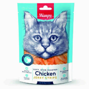 تشویقی گربه Soft Chicken Jerky Strip بسته 80 گرمی ونپی