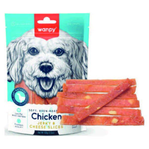 تشویقی سگ Chicken Jerky & Cheese Slices بسته 100 گرمی ونپی
